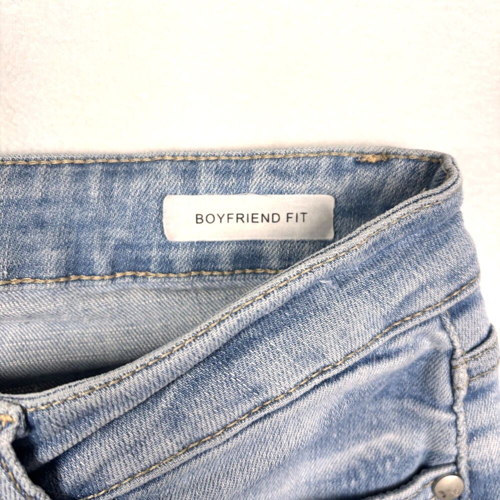 Judy Blue Jeans Women 3 / 26 Junior Boyfriend Fit Mid Rise Distressed Raw Hem - Picture 4 of 8
